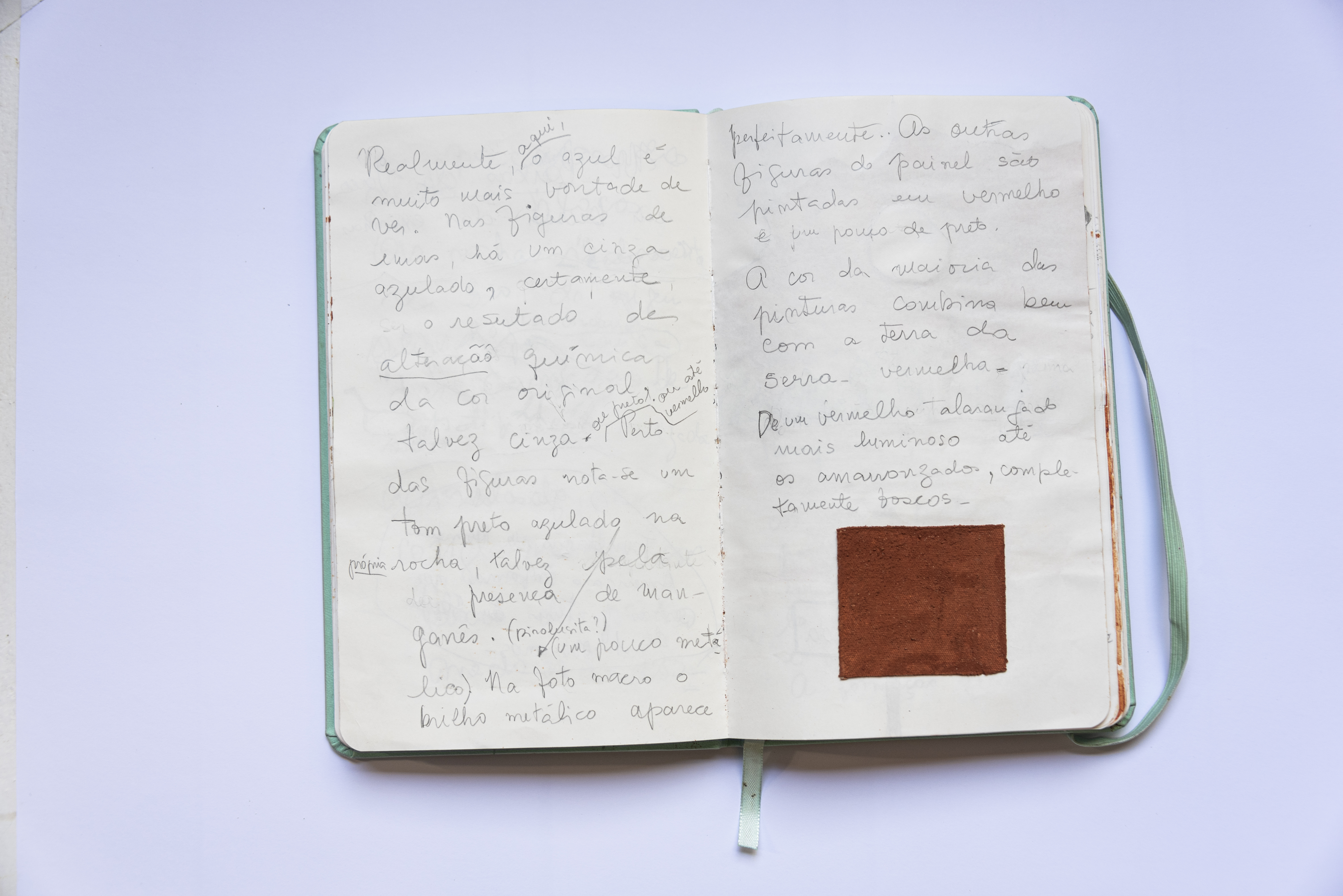 Marlene Almeida’s notebook © Fred Jordão / Courtesy of Almeida & Dale