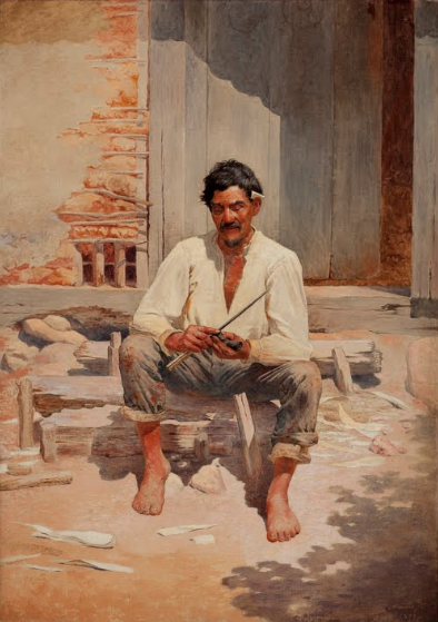 "Caipira picando fumo" (1893), Almeida Júnior. Obra adquirida pela Pinacoteca em 1905 (Foto: Pinacoteca de São Paulo / Divulgação)