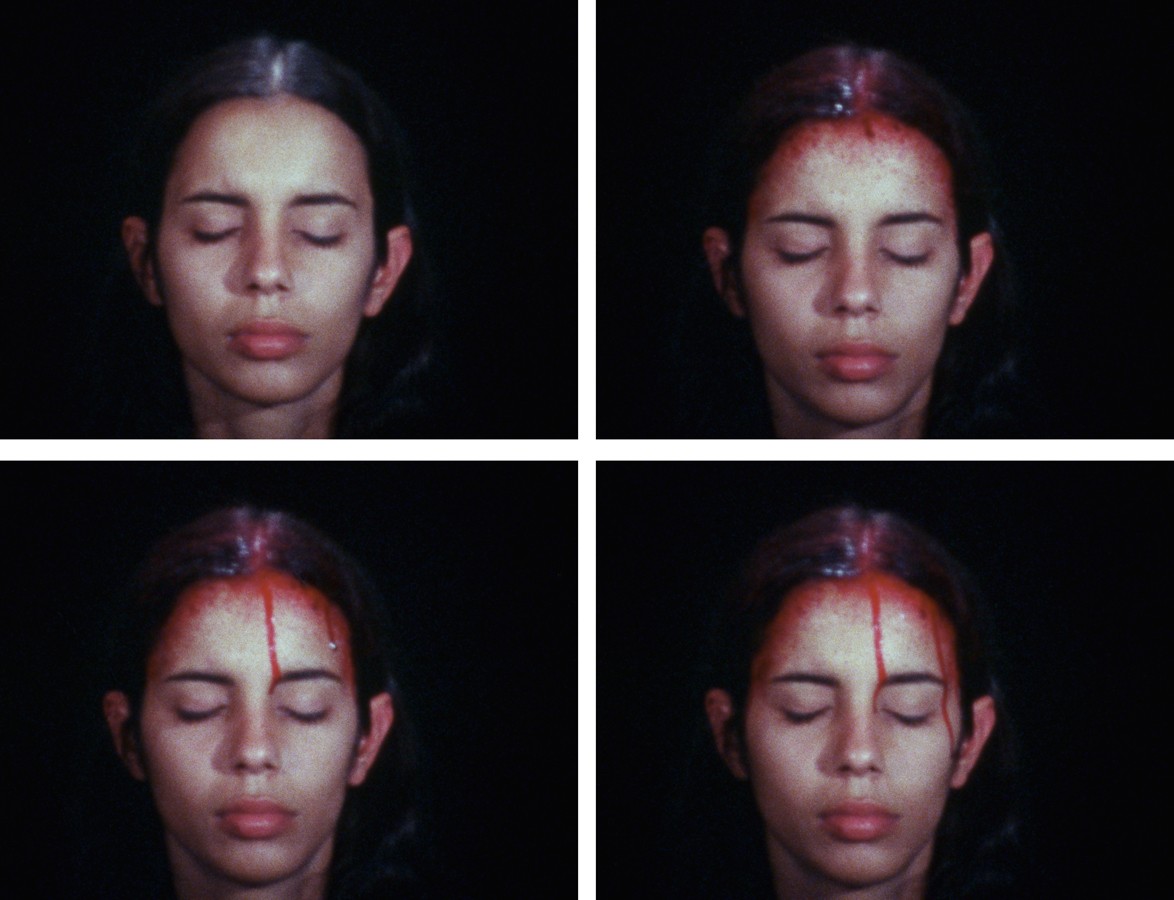 Ana Mendieta, "Sweating Blood", 1973. Foto: Reprodução Artnet News / Cortesia Galerie Lelong