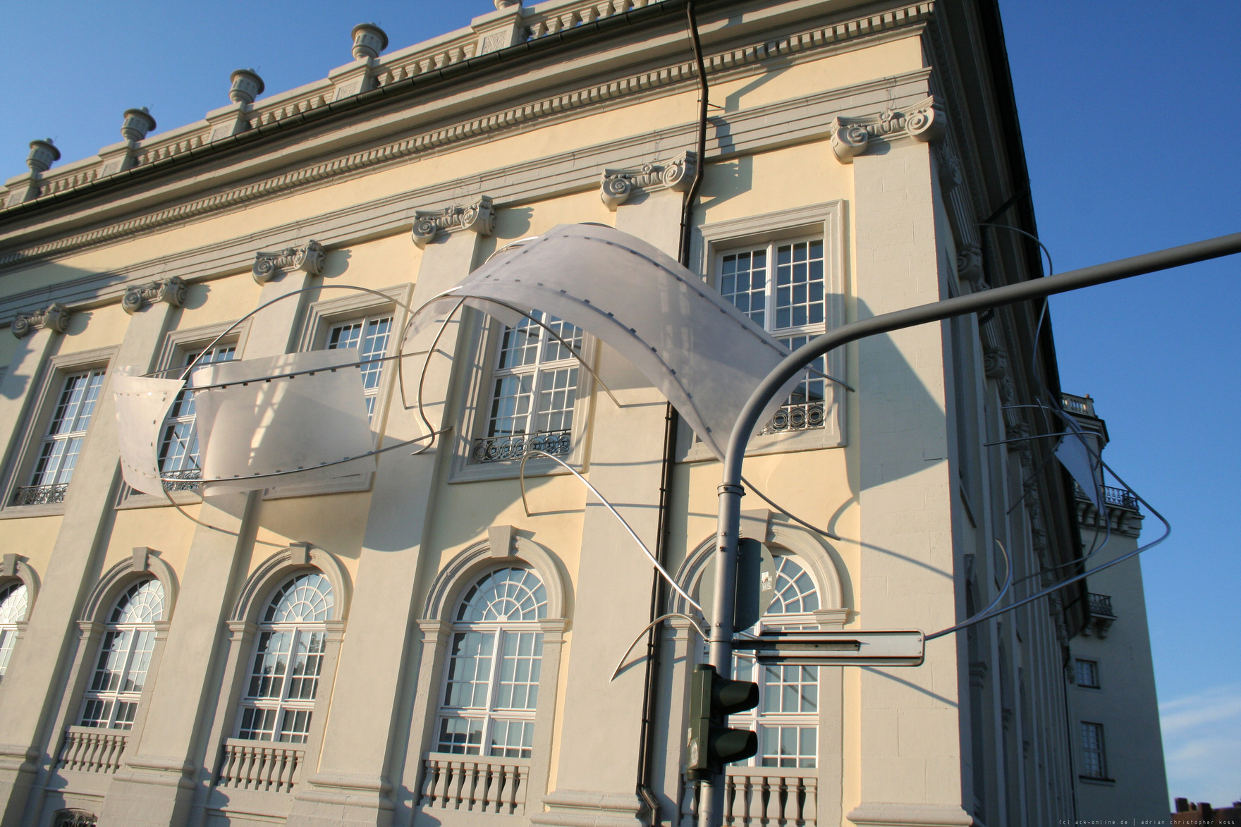 Internal and external views of Iole de Freitas' installation at Documenta 12
