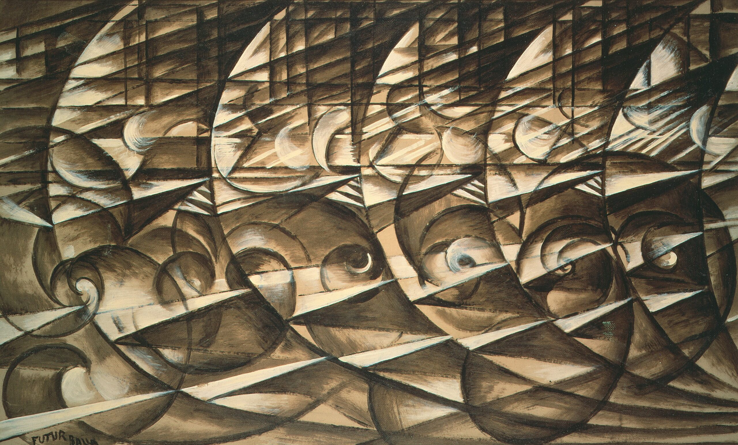 Giacomo Balla, "Espansione dinamica + velocità", 1913