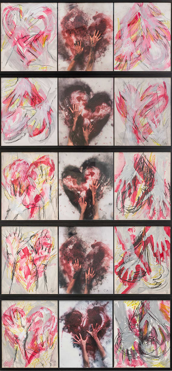 Carolee Schneemann, "Hand-Heart for Ana Mendieta", 1986. Foto: Reprodução Hales Gallery