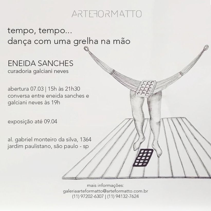 Tempo, tempo...dança com uma grelha na mão